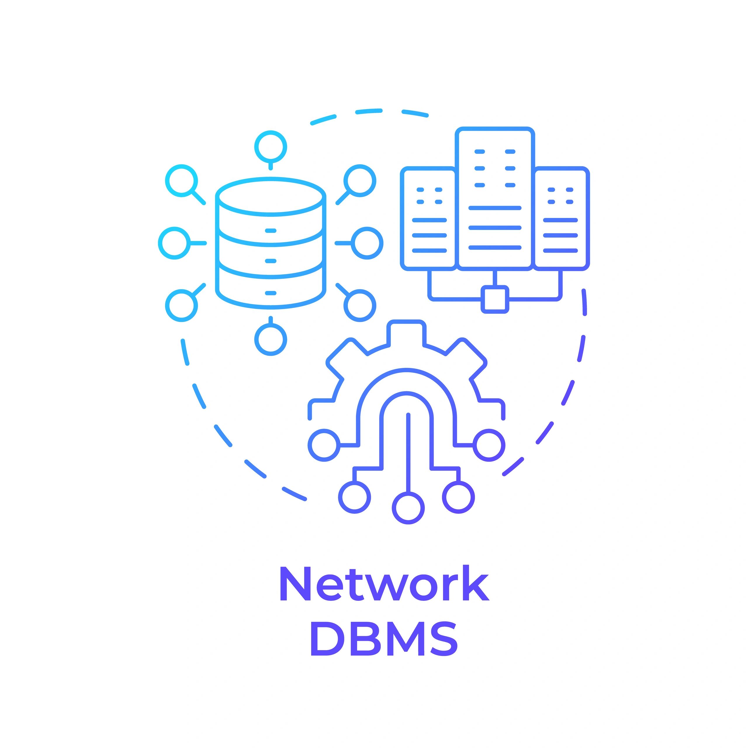 AI data management and network systems icon